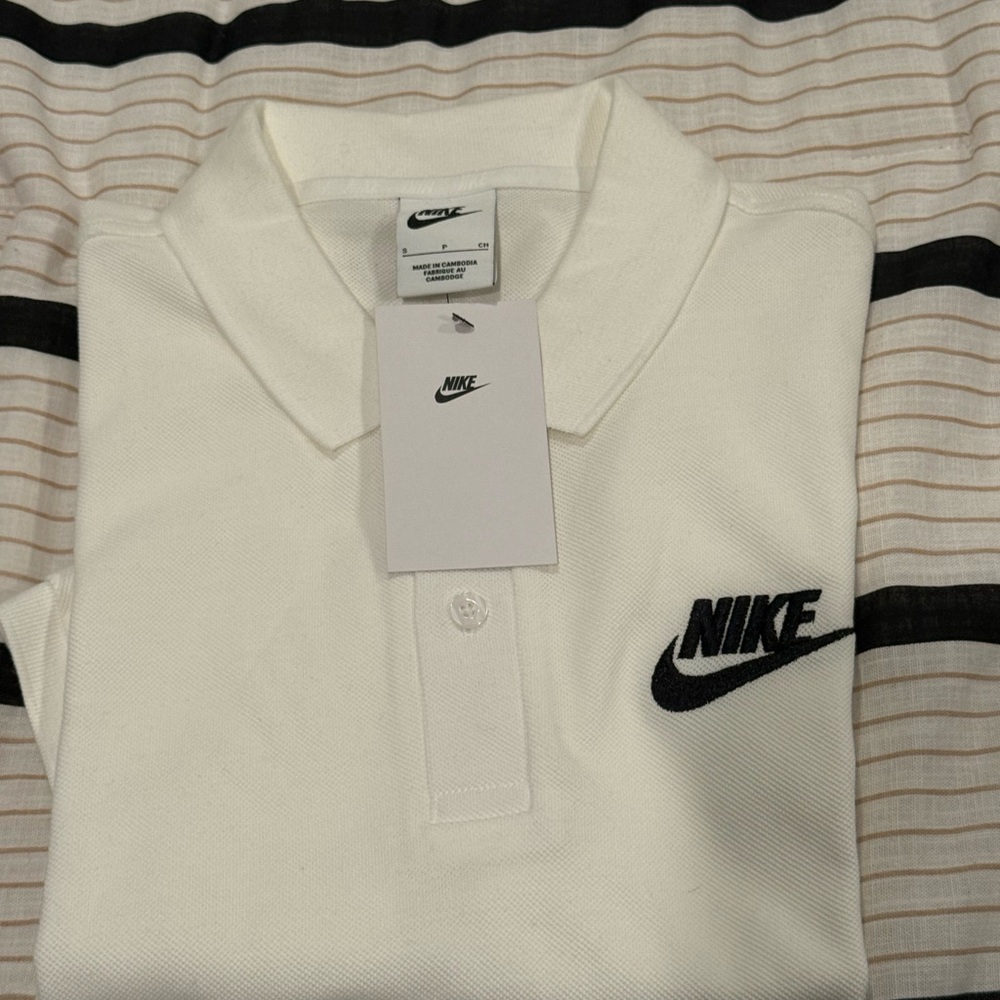 Nike White Polo Shirt Classic Design